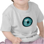 Blue Green eye cloud graphic aqua T Shirt