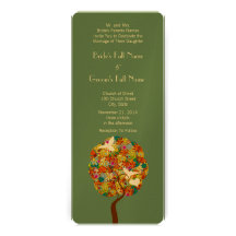 Blue Green Flowers and Bees Wedding Invitation