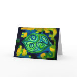 Blue Green Llips Greeting Card
