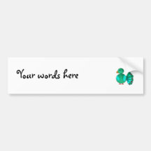 Blue green peacock bumper stickers