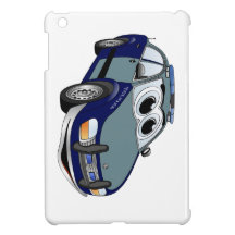 Blue Green Police Car Cartoon Case For The iPad Mini