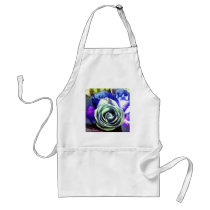Blue, green, & purple flower aprons