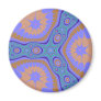 Blue Green Purple Fractal Fridge Magnet
