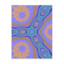 Blue Green Purple Fractal Post Card