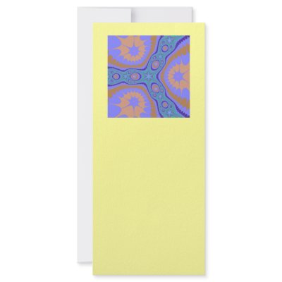 Blue Green Purple Fractal Customized Rack Card by HappyDoggies