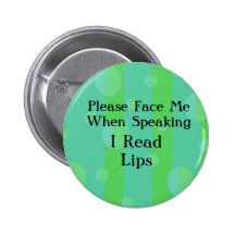 Blue Green Read Lips Button