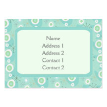 Blue/Green Retro Pattern Business Card