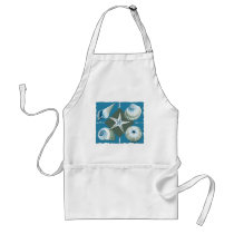 Blue & Green Sea Shells Aprons