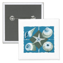 Blue & Green Sea Shells Pins