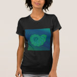 Blue, Green Shell. Abstract Art Design. Shirts