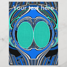 Blue green superfly flyer design