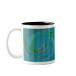 Blue Green Swirly Design mugs