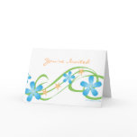 Blue Green Tropical Greeting Cards