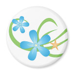 Blue Green Tropical Magnets