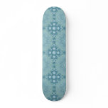 Blue Green Watercolor Mandala Custom Skateboard