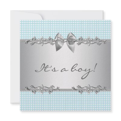 Blue Grey Checks Boy Shower by BabyCentral