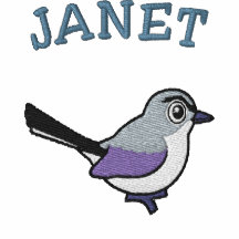 Blue-grey Gnatcatcher Embroidery Hoodie