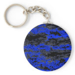 Blue Grunge Clouds Keychain