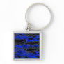 Blue Grunge Clouds Keychain