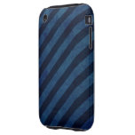 Blue Grunge Stripes Iphone 3 Tough Case