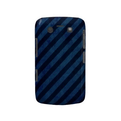 Blue Grunge Stripes Blackberry Bold Case by PatternPlethora