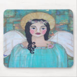 Blue Guardian angel Mousepad