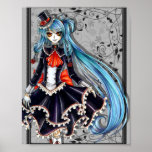 Blue Hair Lolita Poster posters