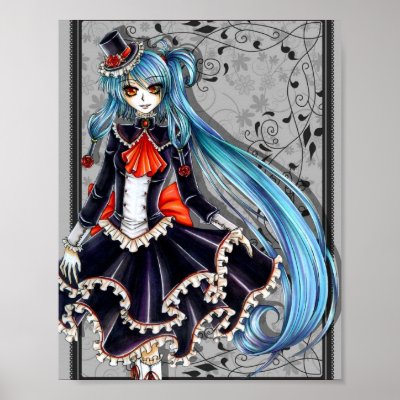 Blue Hair Lolita Poster by KrisSempai