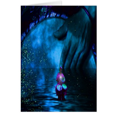 Blue Hand Indigo Drummer Greeting Card by BabaIssa