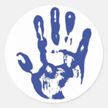 Blue Hand Stickers