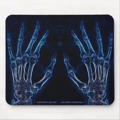 Blue Hands X-ray mousepad (version 1) by BeckCalli