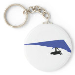 blue hang-glider icon keychain