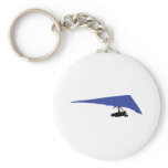 blue hang-glider icon key chain
