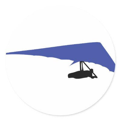 blue hang-glider icon stickers by Tomaniac