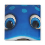 Blue Happy Cartoon Eyes on Fiberglass Toy Fridge Magnets