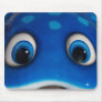 Blue Happy Cartoon Eyes on Fiberglass Toy Mousepad