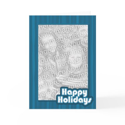 Blue Happy Holidays Template Greeting Cards by christmascards