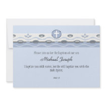 Blue Harmony Rectangular Invitation