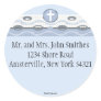 Blue Harmony Religious Return Address Sticker