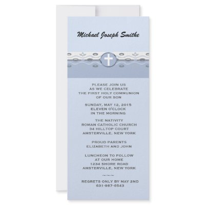 Blue Harmony Slim Invitation by PixiePrints