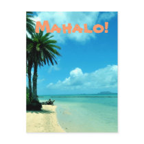 Blue Hawaii Beach Postcard