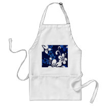 Blue Hawaii Flowers Apron