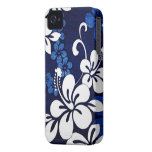 Blue Hawaii Flowers Iphone 4 Cases