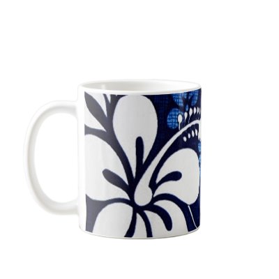 Blue Hawaii Flowers Coffee Mugs by InvitationGraphics