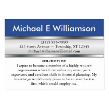 Blue Header RESUME Business Cards