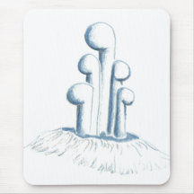 Blue heads in crater mousepad