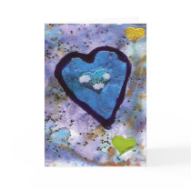 blue heart card