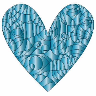 Blue Heart - Love Design Photo Sculpture by karanta