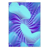Blue Heart Pattern Greeting Card cards