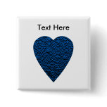 Blue Heart. Patterned Heart Design.